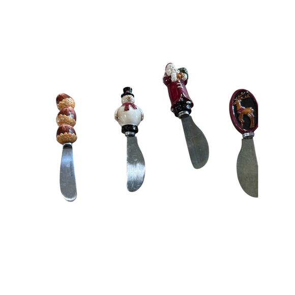 Christmas Cheese Dip Spreader 4 Piece Set - Picture 4 of 4